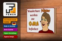 Holzschild Spruch 18x12 cm wunderbare Mütter werden Oma