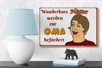 Holzschild Spruch 18x12 cm wunderbare Mütter werden Oma