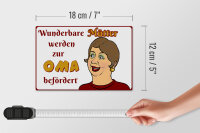 Holzschild Spruch 18x12 cm wunderbare Mütter werden Oma