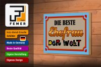 Holzschild Spruch 18x12 cm die Beste Ehefrau der Welt