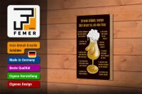 Holzschild Alkohol 12x18 cm 10 Gründe Bier besser als Frau