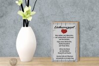 Holzschild Spruch 12x18 cm Liebesrezept nehme 2 Menschen