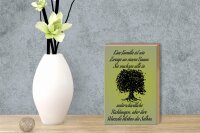 Holzschild Spruch 12x18 cm Familie ist wie Zweige an Baum