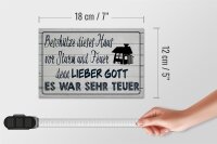 Holzschild Spruch 18x12 cm beschütze dieses Haus vor Sturm