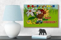 Holzschild Spruch 18x12 cm Blumen gießen nicht vergessen