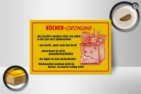 Holzschild Hinweis 18x12 cm Küchen Ordnung Geschirr Spüle