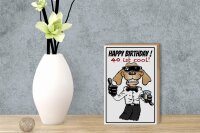 Holzschild Spruch 12x18 cm Happy Birthday 40 is cool