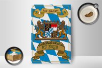 Holzschild Spruch 12x18cm höchste was Mensch werden Bayer