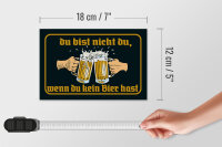Holzschild Alkohol 18x12cm du nicht du wenn kein Bier hast