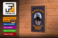 Holzschild Spruch 12x18 cm Biker Opa wie ein normaler Opa