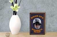 Holzschild Spruch 12x18 cm Biker Opa wie ein normaler Opa