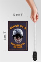 Holzschild Spruch 12x18 cm Biker Opa wie ein normaler Opa