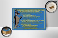 Holzschild Spruch 18x12cm Warum Hund besser ist als Frau