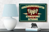 Holzschild Spruch 18x12cm Ernährungsberater Getränke