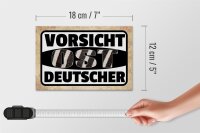 Holzschild Spruch 18x12cm Vorsicht Ost Deutscher