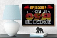 Holzschild Spruch 18x12cm Deutscher durch Geburt Ossi
