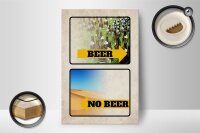 Holzschild Alkohol 12x18cm Bild Beer No Beer Bier