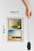 Holzschild Alkohol 12x18cm Bild Beer No Beer Bier