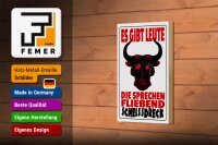 Holzschild Spruch 12x18cm gibt Leute sprechen Scheissdreck