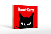 Holzschild Spruch 18x12cm Kami - Katze