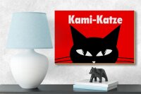 Holzschild Spruch 18x12cm Kami - Katze