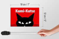 Holzschild Spruch 18x12cm Kami - Katze