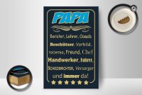 Holzschild Spruch 12x18cm Papa Berater Lehrer Freund immer