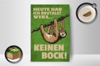 Holzschild Spruch 12x18cm heute habe ich brutalst viel