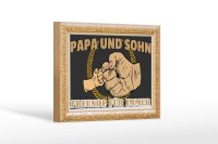 Holzschild Spruch 18x12cm Papa und Sohn Freunde für immer