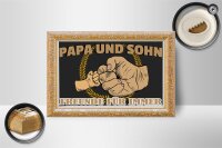Holzschild Spruch 18x12cm Papa und Sohn Freunde für immer