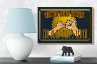 Holzschild Spruch 18x12cm Vater und Sohn ein Bund für