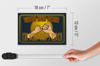 Holzschild Spruch 18x12cm Vater und Sohn ein Bund für