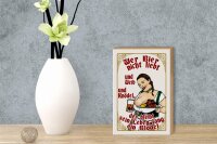 Holzschild Pinup 12x18cm wer Bier nicht liebt ein Blödel
