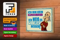 Holzschild Spruch 18x12cm bin kein Klugscheisser ich weiß