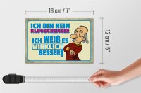 Holzschild Spruch 18x12cm bin kein Klugscheisser ich weiß