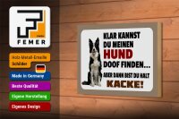 Holzschild Spruch 18x12cm klar kannst du Hund doof finden