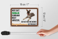 Holzschild Spruch 18x12cm Glück Zwergschnauzer Hund