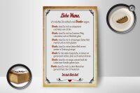 Holzschild Spruch 12x18cm liebe Mama Ich hab dich lieb