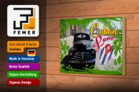 Holzschild Cuba 18x12cm Love Auto Fingerabdruck