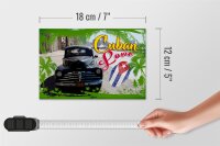 Holzschild Cuba 18x12cm Love Auto Fingerabdruck