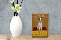 Holzschild Spruch 12x18cm Jack Russel Hund charmant