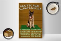 Holzschild Spruch 12x18cm Deutscher Schäferhund Hund