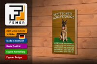Holzschild Spruch 12x18cm Deutscher Schäferhund Hund
