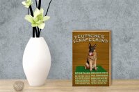 Holzschild Spruch 12x18cm Deutscher Schäferhund Hund