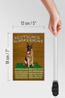 Holzschild Spruch 12x18cm Deutscher Schäferhund Hund