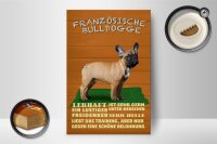 Holzschild Spruch 12x18cm französische Bulldogge Hund