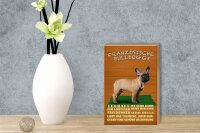 Holzschild Spruch 12x18cm französische Bulldogge Hund