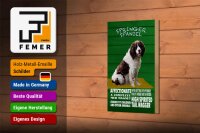 Holzschild Spruch 12x18cm Springer Spaniel Hund friendly