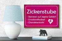 Holzschild Zickenstube 18x12cm Betreten eigene Gefahr