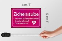 Holzschild Zickenstube 18x12cm Betreten eigene Gefahr